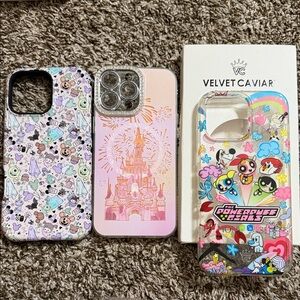 Velvet Caviar Pink Castle and Cartoon iPhone 16 pro max case